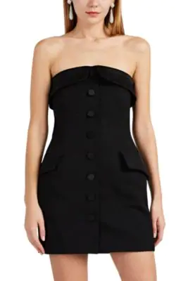 strapless tuxedo dress