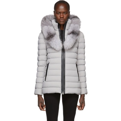 Mackage Grey Kadalina-x Lightweight Down Jacket In Mineral