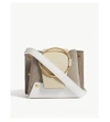 Yuzefi Beige Buckle Style Mini Delila Leather Shoulder Bag In Bianco/earth