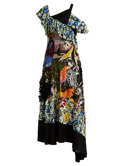 Mary Katrantzou Carmen Sequin-embellished Silk-chiffon Dress In Multi