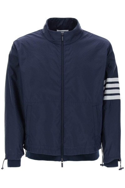 Thom Browne 4-bar Stripe Ripstop Jacket In Blue