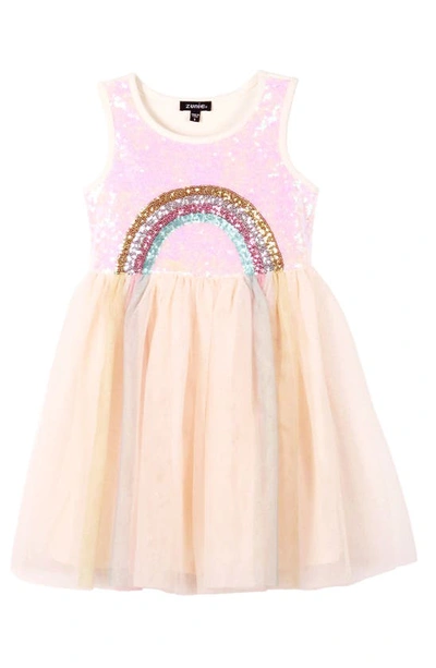 Zunie Kids' Rainbow Tutu Dress In Champagne/ Pink Multi | ModeSens