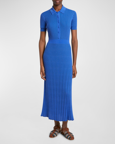 Gabriela Hearst Amor Cashmere-blend Knit Maxi Dress In Sapphire