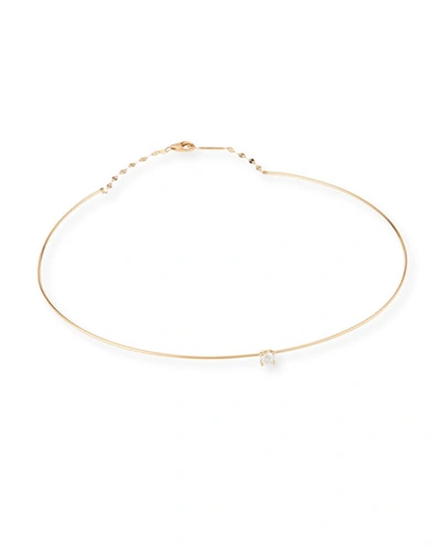 Lana 14k Gold Wire Choker Necklace W/ Diamond