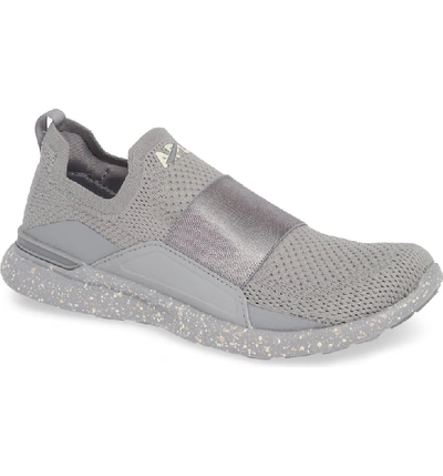 Apl Athletic Propulsion Labs Techloom Bliss Pro Knit Mesh Sneakers, Gray In Cement/ Sea Salt/ Cream