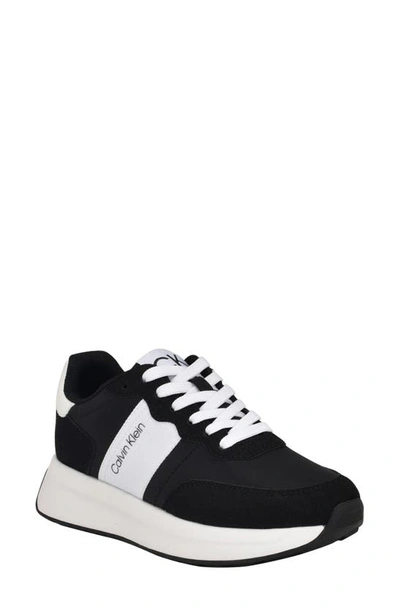 Calvin Klein Hallie Wedge Sneaker In Black