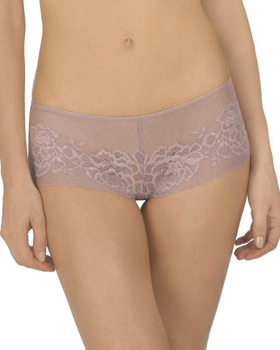 Natori Flora Lace Hipster Briefs In Berry Blush