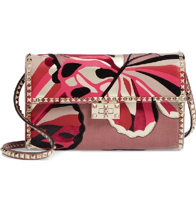 Valentino Garavani Patchwork Butterfly Leather & Textile Shoulder Bag - Pink In Lip