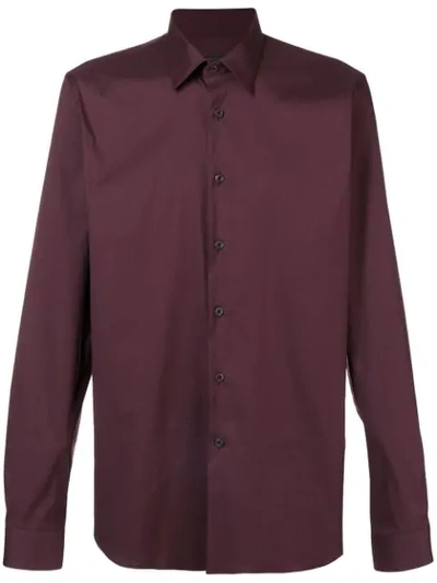 Prada Pointed Collar Shirt - Red