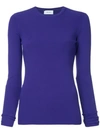 Irene Long-sleeve Fitted Top - Purple