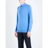 John Smedley Bradwell Cotton-knit Polo Top In Chambray Blue
