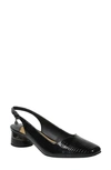 J. Reneé Taveta Slingback Pump In Black Lizard Print