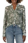 Kut From The Kloth Jasmine Chiffon Button-up Shirt In Rocroi Rose-yarrow