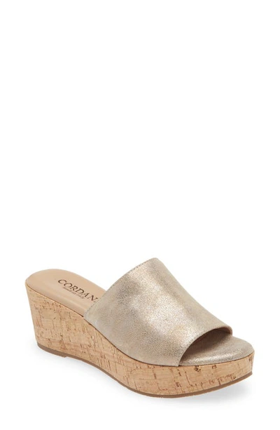 Cordani Riley Platform Wedge Slide Sandal In Granito Corda