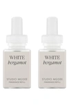 Pura X Studio Mcgee White Bergamot 2-pack Diffuser Fragrance Refills In Sea Salt Driftwood