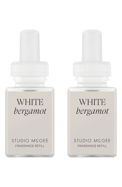 Pura X Studio Mcgee White Bergamot 2-pack Diffuser Fragrance Refills In Sea Salt Driftwood