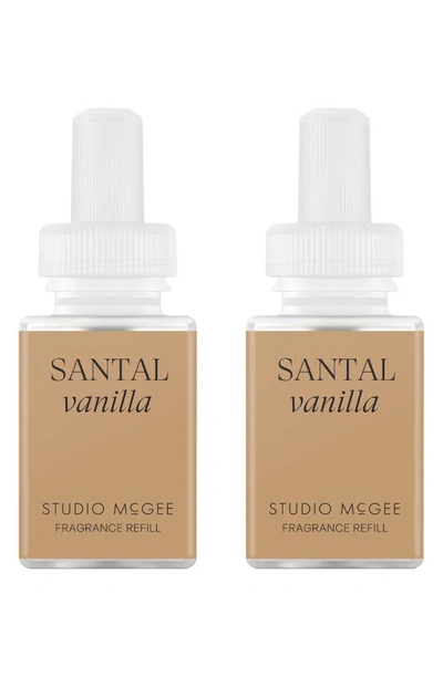 Pura X Studio Mcgee White Bergamot 2-pack Diffuser Fragrance Refills In Santal Vanilla