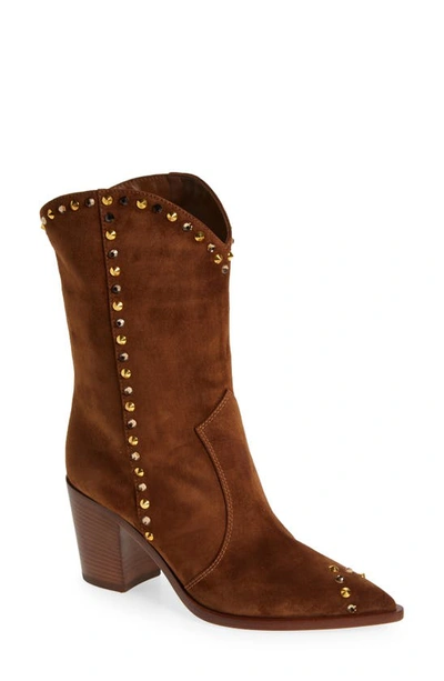 Gianvito Rossi Studded Western Boot In Texas