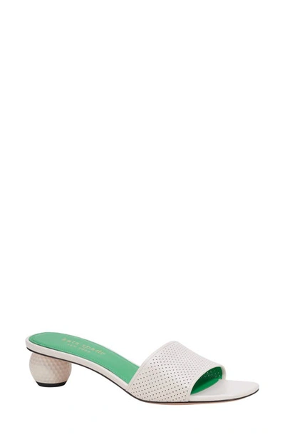 Kate Spade Tee Time Kitten Heel Slide Sandal In Cream