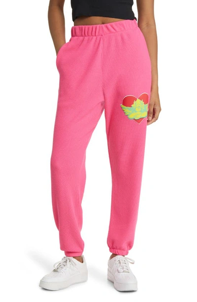 Boys Lie Spunk Thermal Sweatpants In Neon Pink