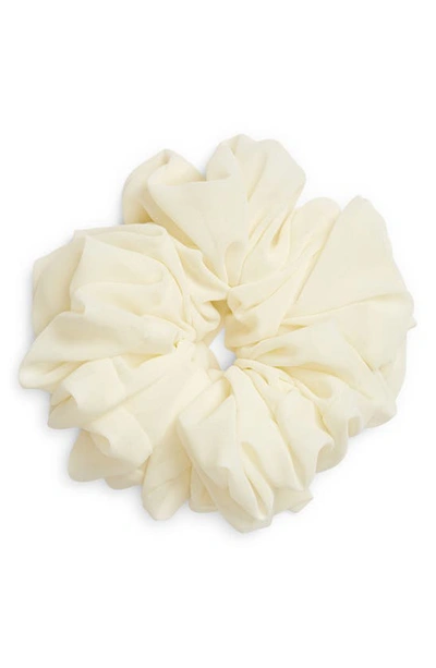 Tasha Oversize Crepe Scrunchie In Neutral