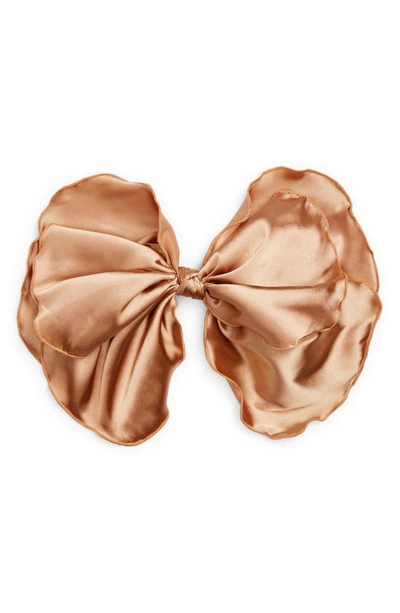 Tasha Layer Bow Barette In Champagne