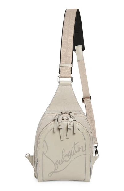 Christian Louboutin Loubifunk Leather & Jacquard Backpack In Brown