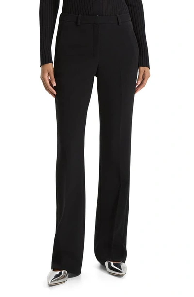 Theory Slim Fit Flare Trousers In Black