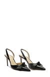 Alexandre Birman Clarita Pointed Toe Slingback Pump In Black Leather