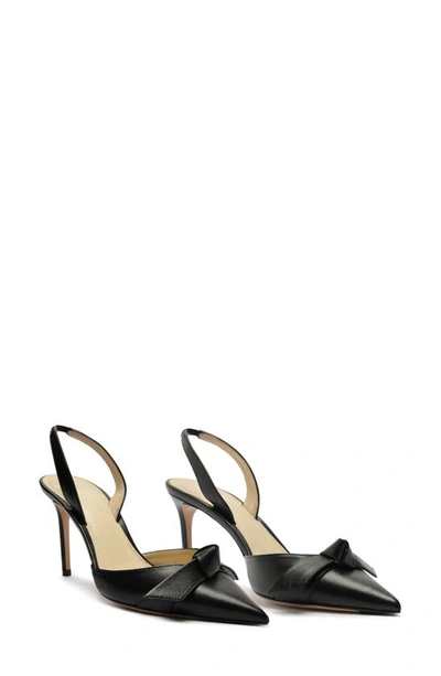 Alexandre Birman Clarita Pointed Toe Slingback Pump In Black Leather