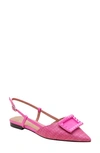 Linea Paolo Carmen Slingback Pointed Toe Flat In Fuchsia