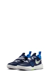 Nike Kids' Team Hustle D 11 Basketball Sneaker In Midnight Navy/ Volt/ Blue