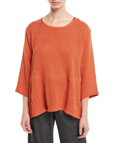 Masai Barbara Boucle Relaxed Top In Orange