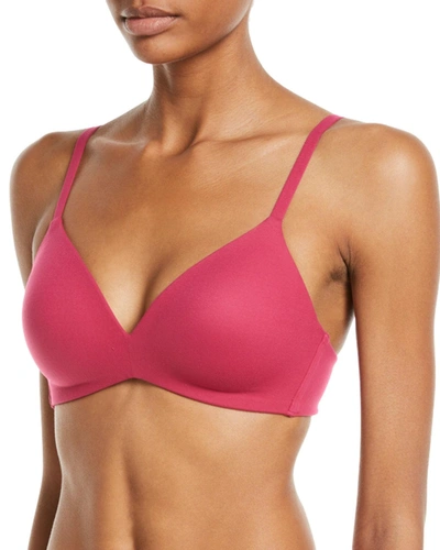 Wacoal How Perfect Contour Wireless Bra In Cerise