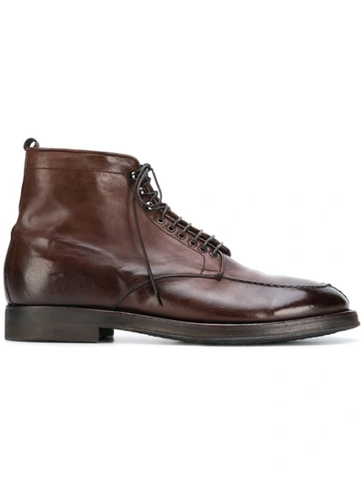Alberto Fasciani Lace-up Boot "ulisse 47056" In Mahogany