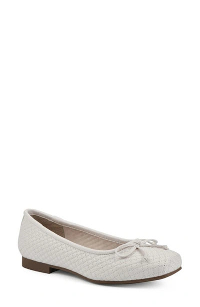 Cliffs By White Mountain Bessy Ballet Flat In Cream/ Smooth