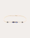 Yi Collection Women's Sapphire Duo Bangle Bracelet In Blue