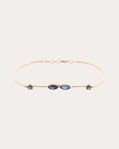 Yi Collection Women's Sapphire Duo Bangle Bracelet In Blue