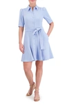 Eliza J Puff Sleeve Shirtdress In Light Blue