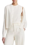 Vince Wool & Cashmere Blend Button-up Cardigan In Off White