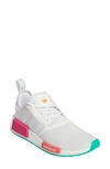 Adidas Originals Nmd R1 Sneaker In White/ Hi-res Green/ Magenta