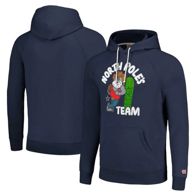 Homage Unisex  Navy Dallas Cowboys Holiday Raglan Tri-blend Pullover Hoodie