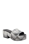Katy Perry The Busy Bee Platform Slide Sandal In Black White Multi
