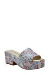 Katy Perry The Busy Bee Platform Slide Sandal In Blue Multi