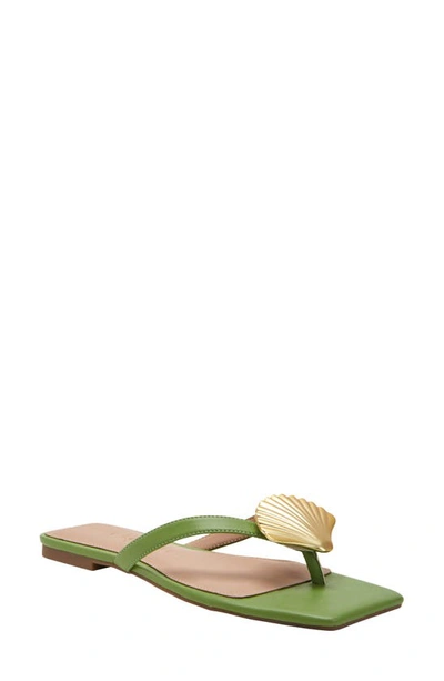 Katy Perry The Camie Shell Flip Flop In Jade Green