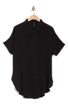 Boho Me Cover-up Shirtdress In Black