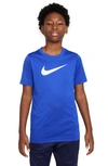 Nike Kids' Dri-fit Legend T-shirt In Game Royal/ White