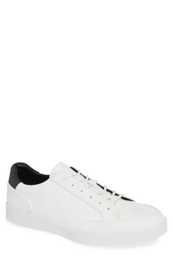 calvin klein white leather sneakers