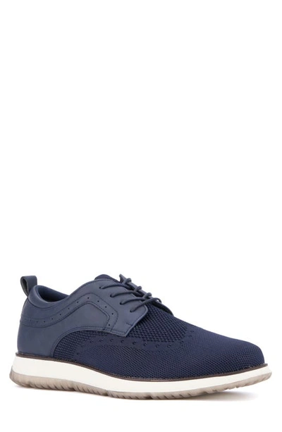 New York And Company Wiley Oxford Sneaker In Navy