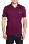 Lacoste Jersey Interlock Regular Fit Polo In Urchin Purple